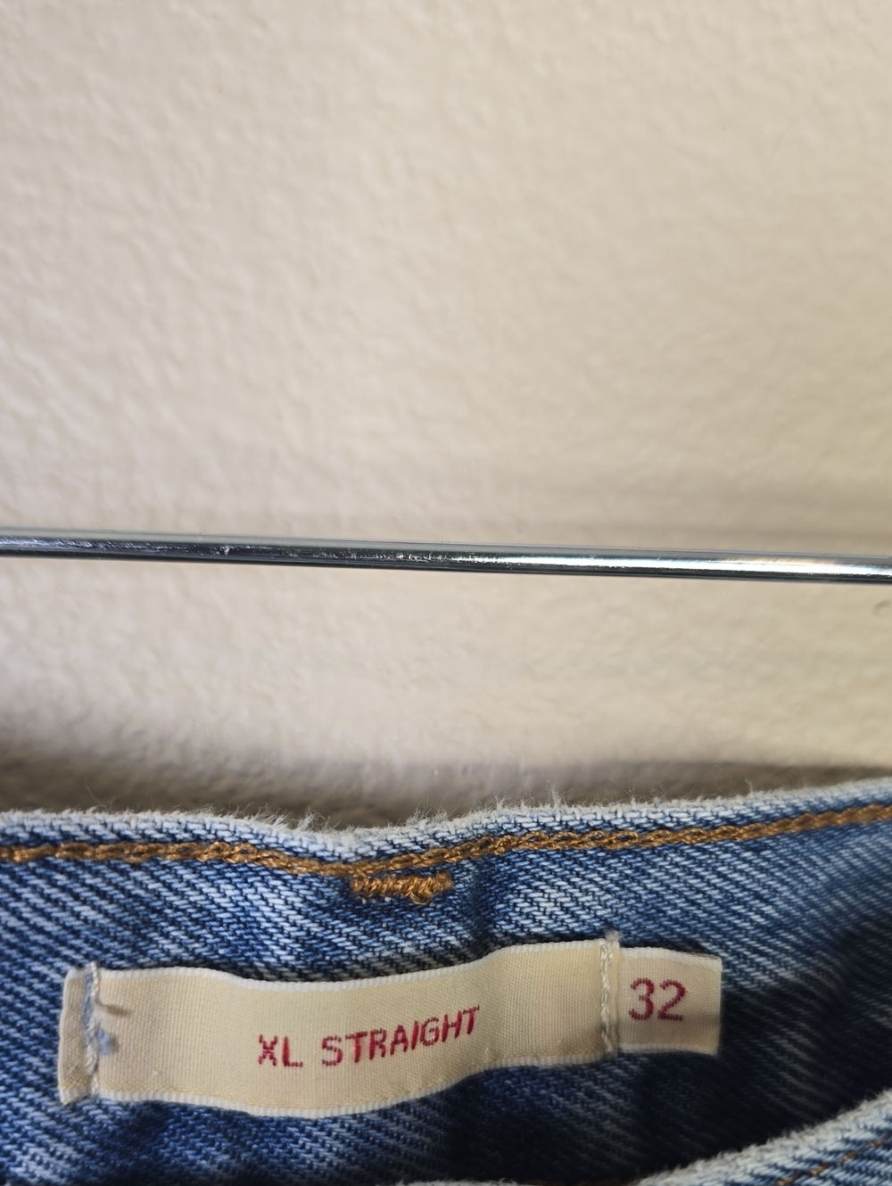 Levis Women's XL Baggy  Straight Leg Light Blue Jeans Size 32 - Picture 6 of 13